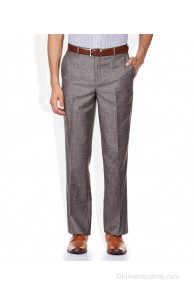John Players Brown Regular Fit Trousers